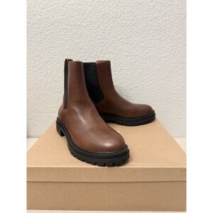 NWOB Madewell Sz 6.5 The Bradley Chelsea Lugsole Boot in Chocolate Brown $$198